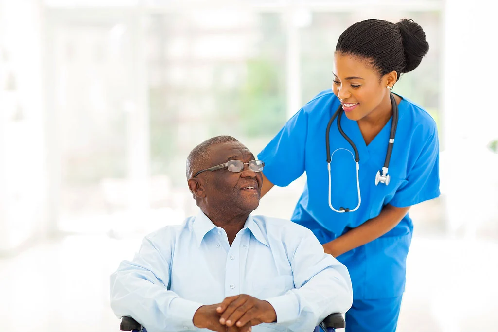 Professional nurse providing clinical care